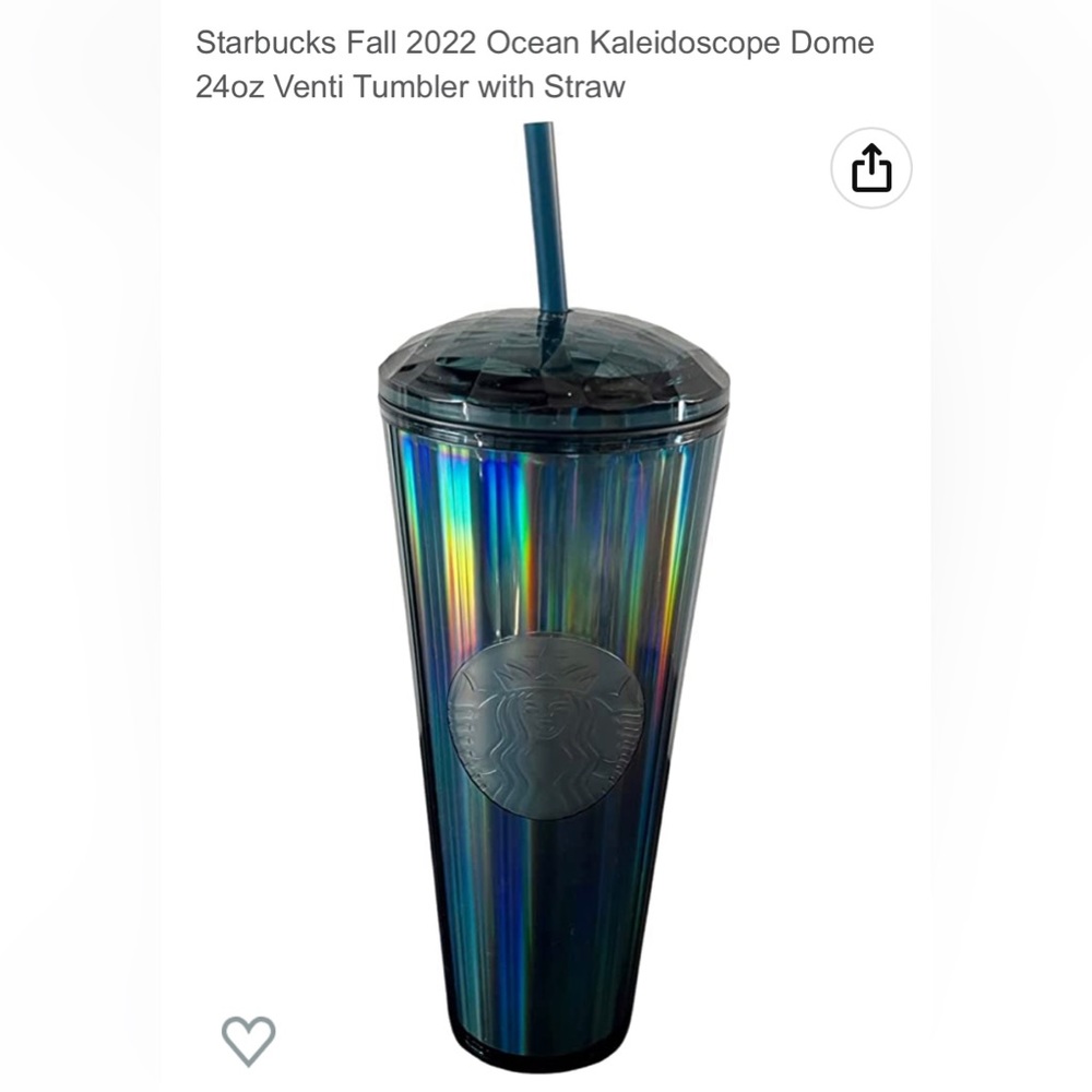 Starbucks Fall 2022 Ocean Kaleidoscope Dome 24oz Venti Tumbler with Straw